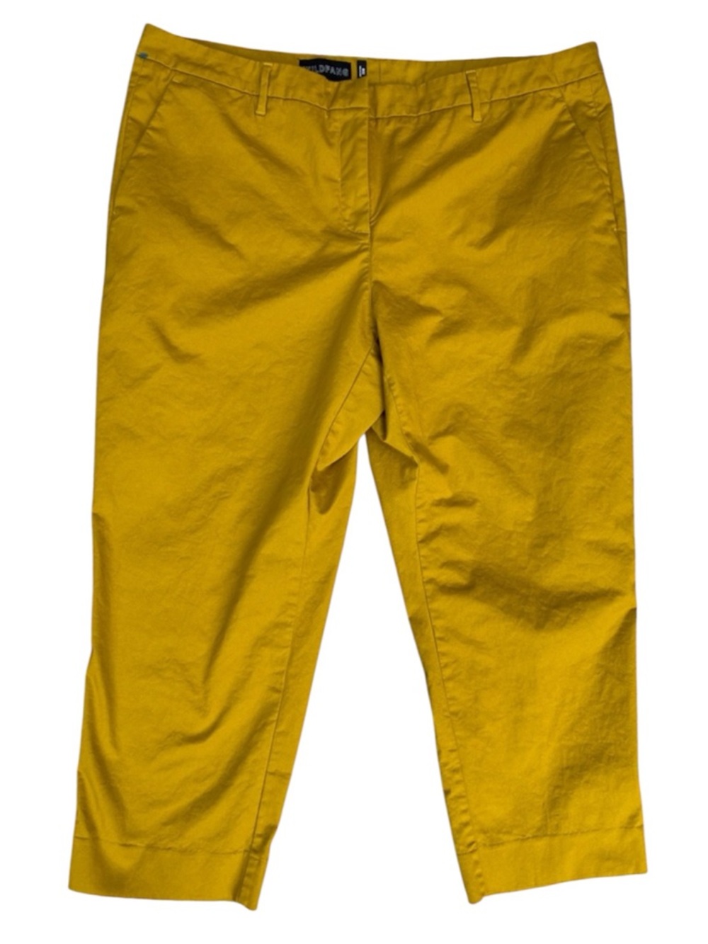 Wildfang mustard gold Essential Slim Crop pant size 20
